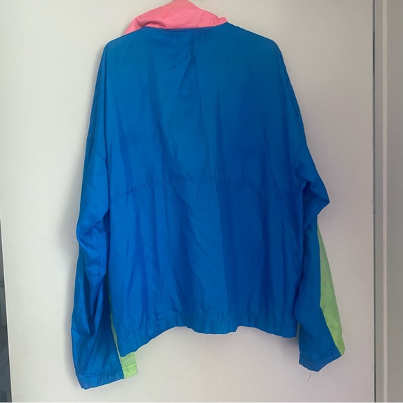 Columbia vintage lightweight radial sleeve jacket. Blue pink green size M - Picture 12 of 15